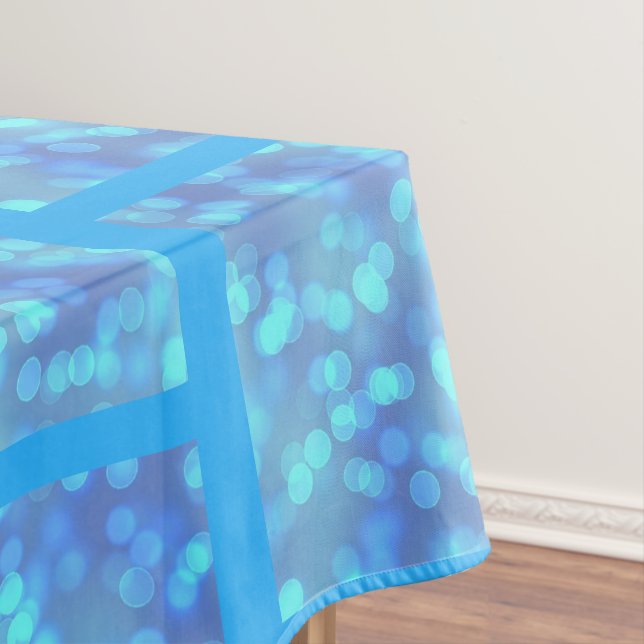 Farbtöne von Blue BokehTablecloth Tischdecke (Beispiel)