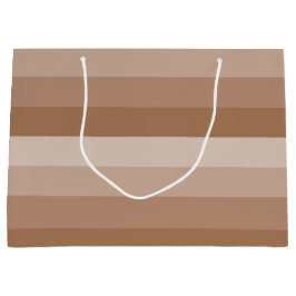 Farbtöne von braunen Streifen Große Geschenktüte