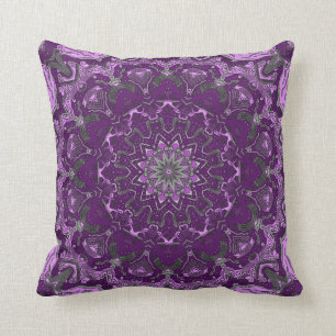 Farbtöne von Lila Tapestry-Look Kissen