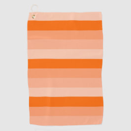 Farbtöne von Orange Streifen Golfhandtuch