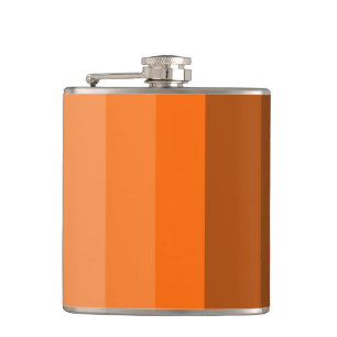 Farbtöne von Orange Vinyl Wrapped Flask Flachmann