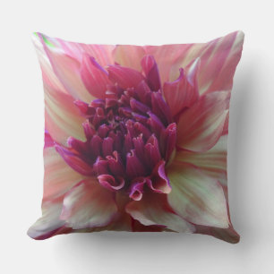 Farbtöne von rosa Dahlia Nah Up Throw Kissen