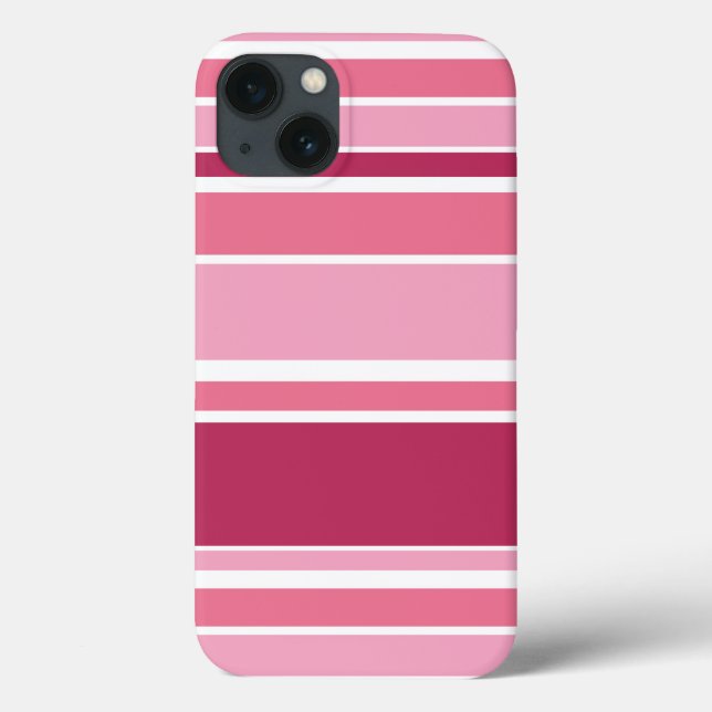 Farbtöne von rosa Streifen Case-Mate iPhone Gehäus Hülle (Rückseite)
