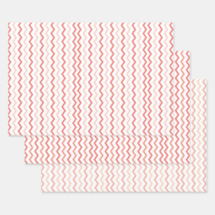 Farbtöne Zickzack Muster Moderne Geschenkpapier Set