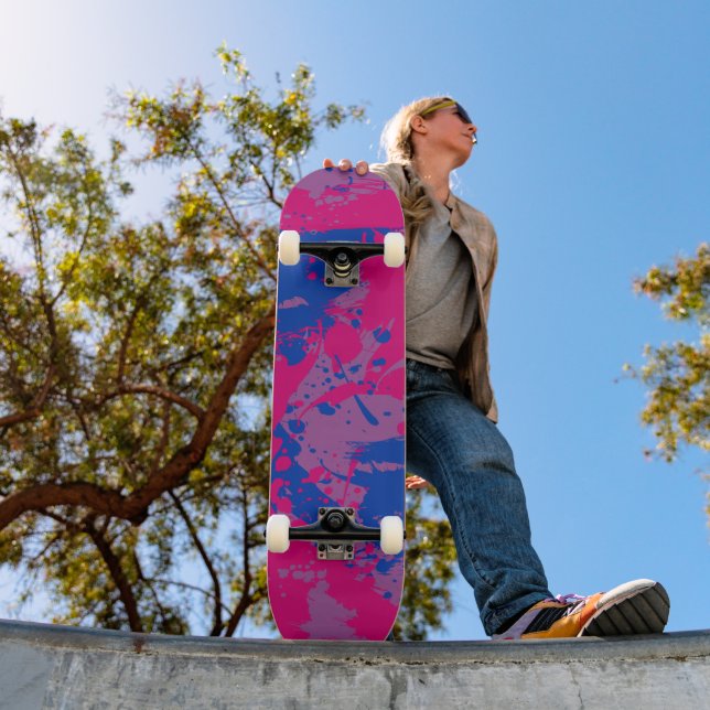 Farbtupfer | Bisexueller Stolz Skateboard (Außenbereich 1)