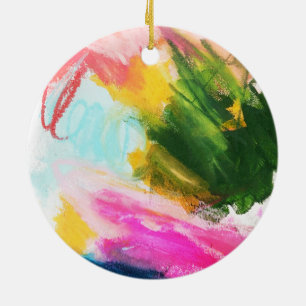 Farbtupfer Keramik Ornament