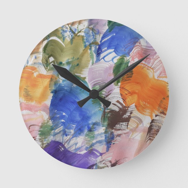 Farbüberschlag Runde Wanduhr (Vorderseite)