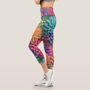 FARBUL YOGA Floral Capri Leggings