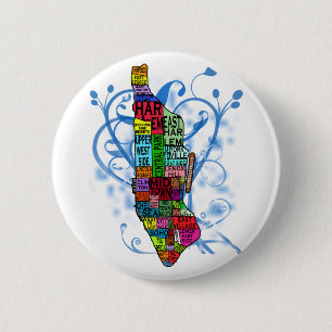 Farbunterlegte Manhattan-Karte Button