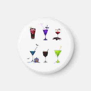 Farbverklebung von 9 Halloween-Cocktails in Illust Magnet