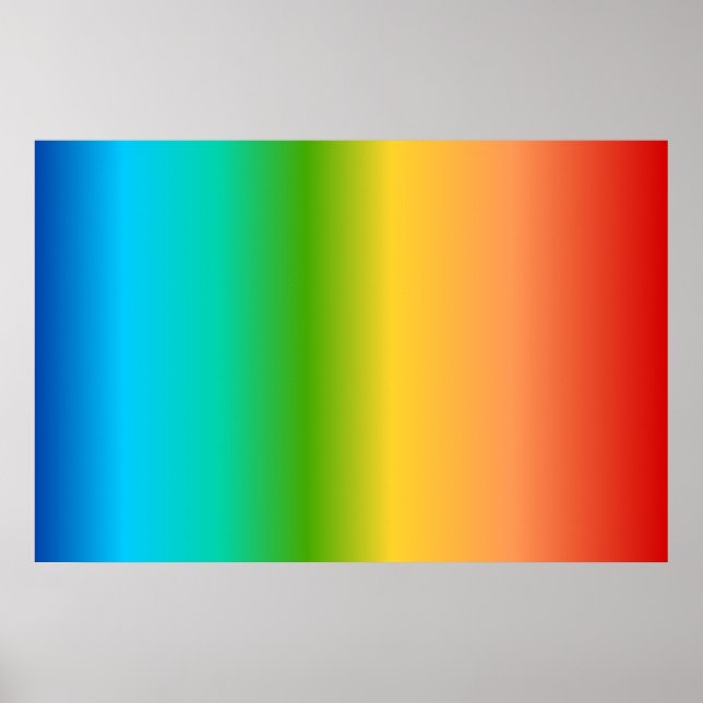 Farbverlauf bei Regenbogen Poster (Vorne)