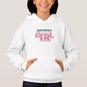 Farbverlauf farbenfrohes rosa Geburtstagsmädchen Hoodie