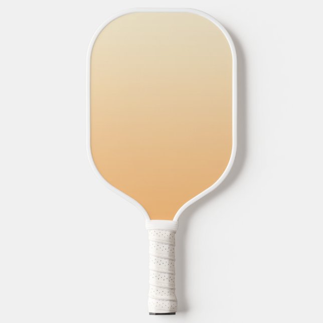 Farbverlauf Gelb und Pfirsichfarben Pickleball Schläger (Vorderseite)