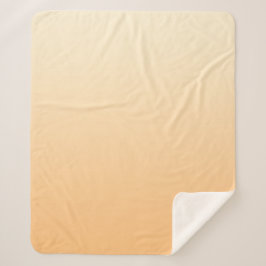Farbverlauf Gelb und Pfirsichfarben Sherpadecke