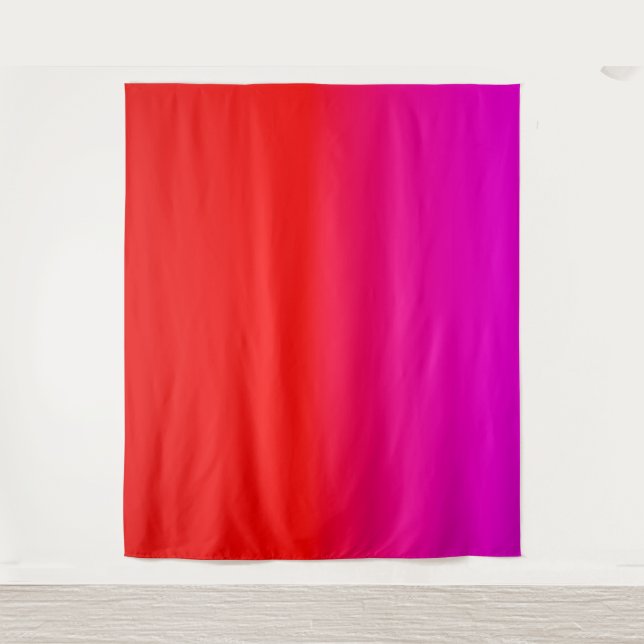 Farbverlauf Ober rosa , Scharbe , rot , rosa Wandteppich (Vorderseite)