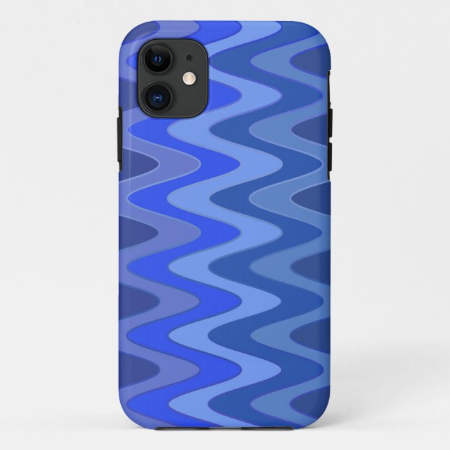 Farbverläufe ZigZag Waves - blau Case-Mate iPhone Hülle (Rückseite)