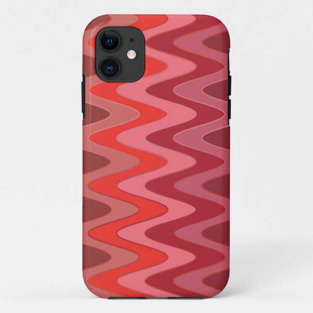 Farbverläufe ZigZag Waves - rot Case-Mate iPhone Hülle (Rückseite)