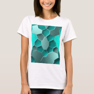 Farbverlaufsmuster in aquamarinen Farbverlaufsfarb T-Shirt