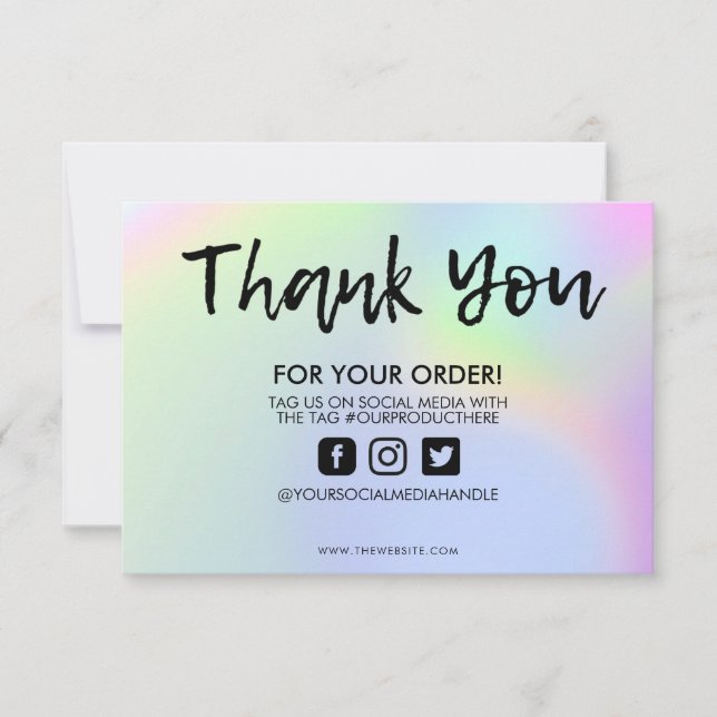 Farbverschiebung Vielen Dank für die Medieneinlage (Vorderseite)