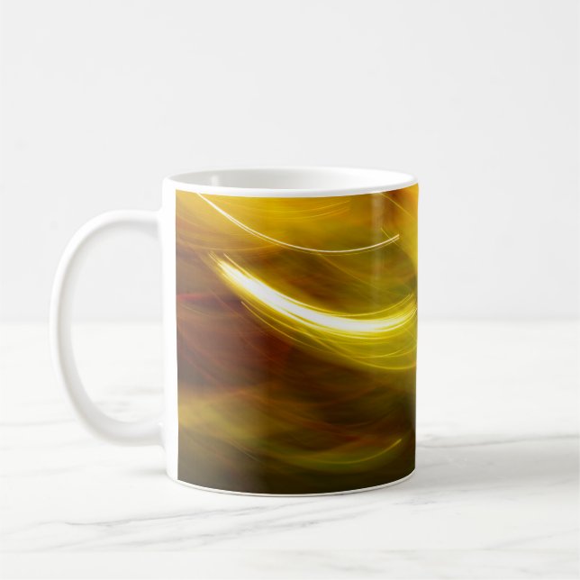 Farbvielfarbiger abstrakter Hintergrund, Bewegung Kaffeetasse (Links)