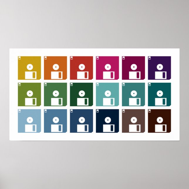 Farbvolle Disketten Poster (Vorne)