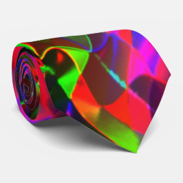 Farbvolle gekrümmte Dreiecke oder farbige Wellen. Krawatte