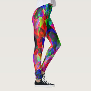 Farbvolle gekrümmte Dreiecke oder farbige Wellen. Leggings