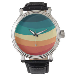 Farbvolle Retrostil-Kurven Design Armbanduhr