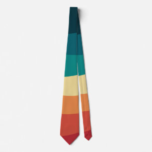Farbvolle Retrostil-Kurven Design Krawatte