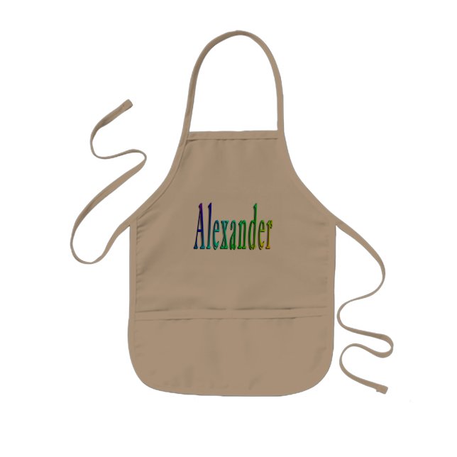 Farbvoller Alexander Name, Kinderschürze (Vorne)