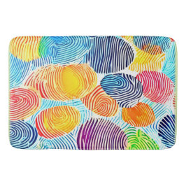 Farbvolles Fingerabdruckmuster Badematte