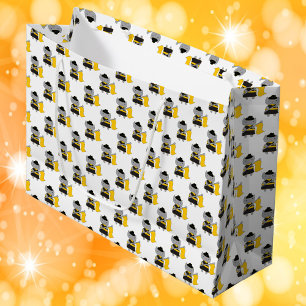 Farbwache Katze Kawaii Schwarz und Gelb Große Geschenktüte