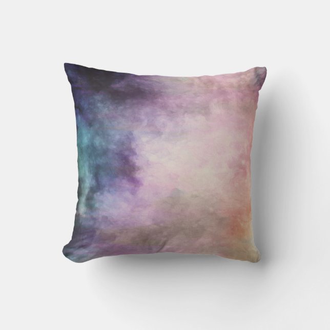 Farbwäsche Aquarellmalerei Design modern abstrakt Kissen (Vorderseite)