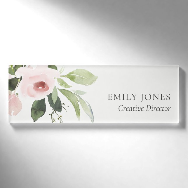 FARBWASCHWASCHEN-BLUSH-PINK-FLORALLBUNKCH NAMENSCHILD (Vorderseite)