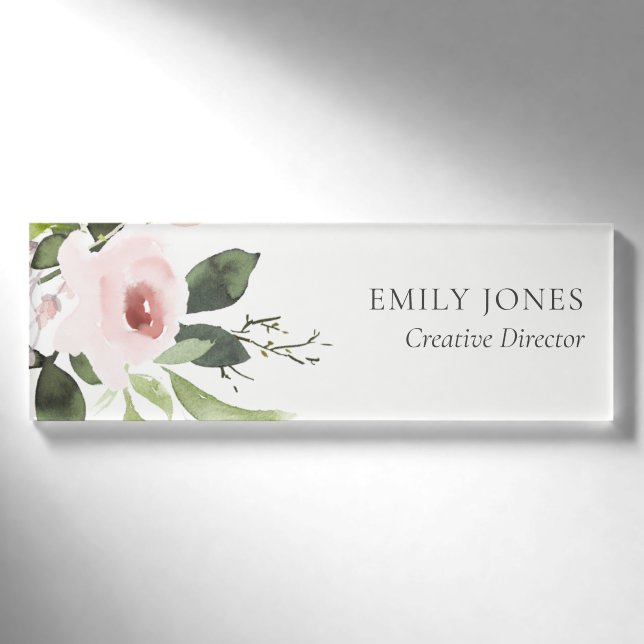 FARBWASCHWASCHEN-BLUSH-PINK-FLORALLBUNKCH NAMENSCHILD (Vorderseite)