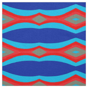 Farbwellen Blau Rot grau Stoff