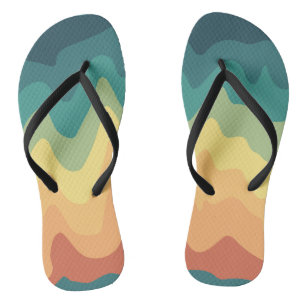 Farbwellen-Horizont Flip Flops