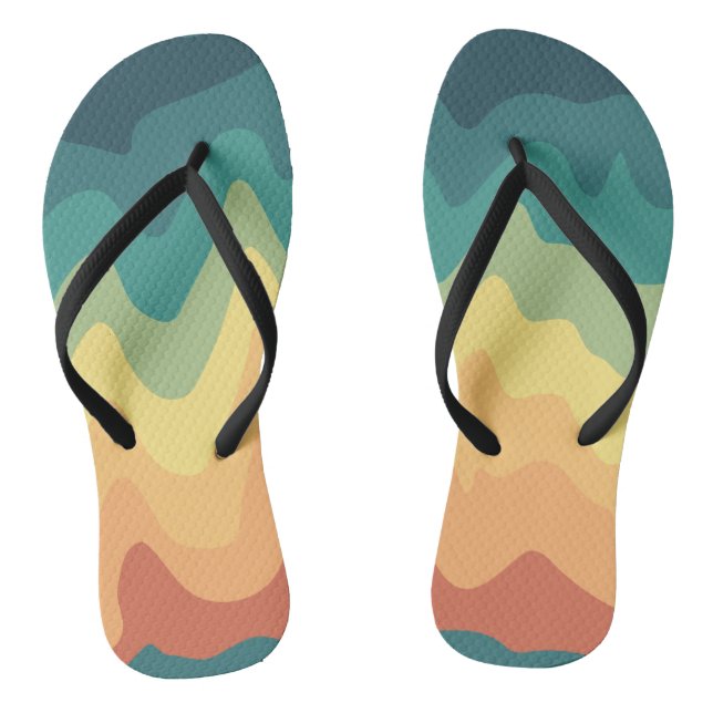Farbwellen-Horizont Flip Flops (Fußbett)