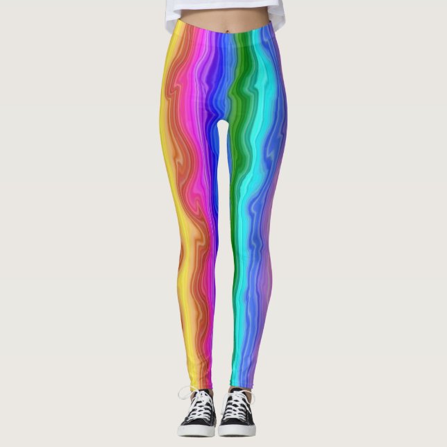 Farbwellen Leggings (Vorderseite)