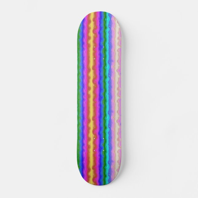 Farbwellen Skateboard (Vorderseite)