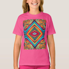 Farbwellenfusion – Moderne abstrakte Wirbelkunst T-Shirt