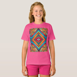 Farbwellenfusion – Moderne abstrakte Wirbelkunst T-Shirt