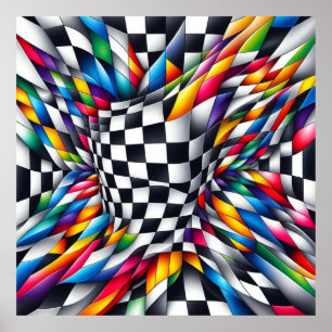 Farbwirbel & Illusion Poster