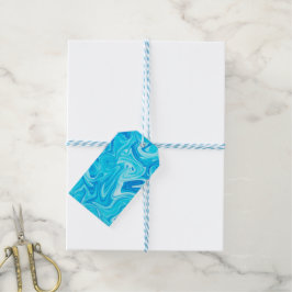 Farbwirbel-Kunst Blau Farbige Fun Geschenkanhänger