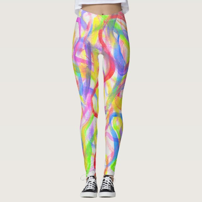 Farbwolke-Wirbel Leggings (Vorderseite)