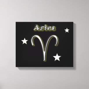 Farbzeichen Aries Leinwanddruck
