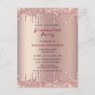 Fard à Joues Rose Gold Gouttes Votre Invitation à 