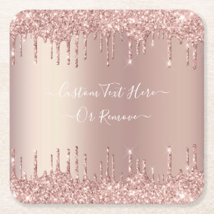Fard à Joues Rose Gold Pailleté Sous-Verre Texte P