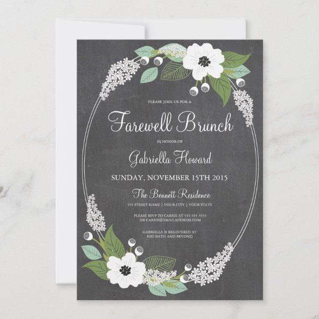 Farewell Brunch Invitation (Devant)