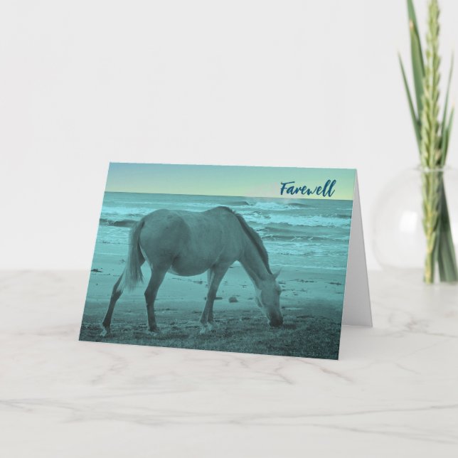 Farewell Good Bye Horse am Lake Michigan Karte (Vorderseite)